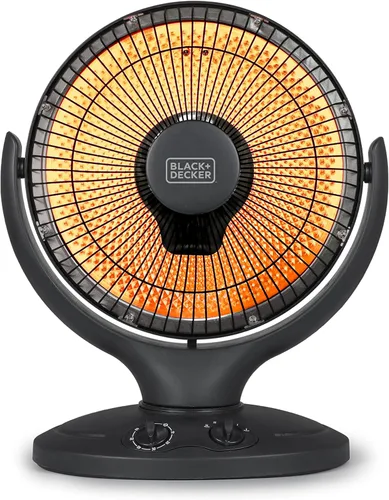 BLACK+DECKER - Calentador portátil para habitaciones de hasta 161 pies cuadrados, calentador de espacio oscilante y calentador para dormitorio con