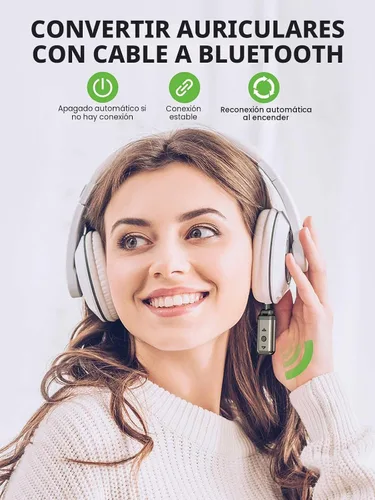 Miniatura 7 de HVMLAK Air88 Bluetooth 5.4 Adaptador Aux, conector de 3.5mm giratorio 180°, para estéreo de coche y hogar, llamadas manos libres, batería de 12