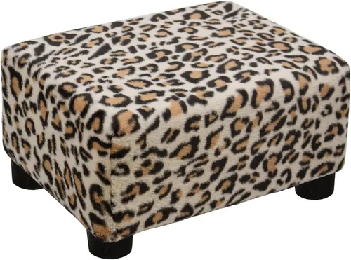Miniatura 12 de CAROLMADE Taburete Pequeño Otomana Reposapiés con Patas Bajo el Escritorio Reposapiés para Sala de Estar, Dormitorio y Oficina, Negro