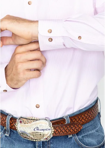Miniatura 4 de ARIAT Camisa de rayas Pro Series Dayne Mini Stripe para hombre, Taeger - Pala francesa