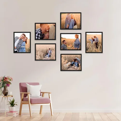 Miniatura 3 de Giftgarden - Juego de 7 marcos para fotos de 4 x 6 pulgadas, color negro, marcos para fotos de 4 x 6 pulgadas para pared o mesa