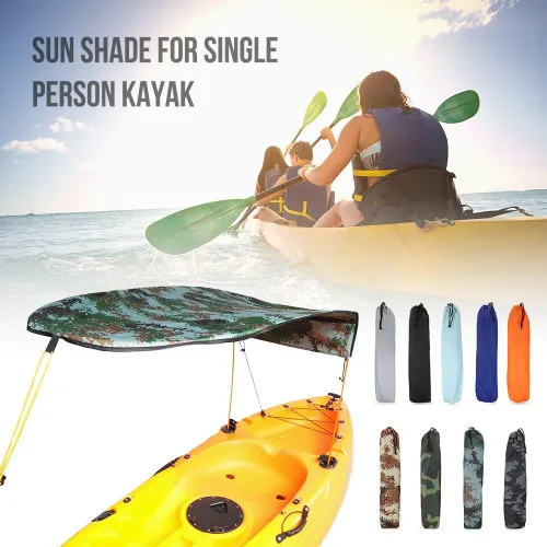 Miniatura 2 de LIXADA Toldo para kayak y canoa para una sola persona Azul/claro