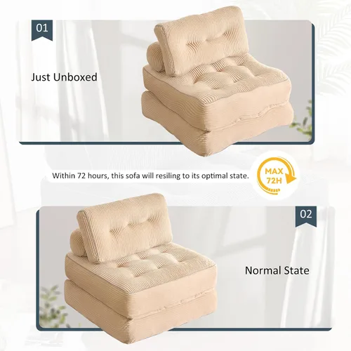 Miniatura 10 de Afuson Silla Cama Plegable, Sofá Cama Futón, Sofá de Piso para Adultos, Silla Cama para Sala de Estar, Sofá de Descanso, Sofá Cama Convertible