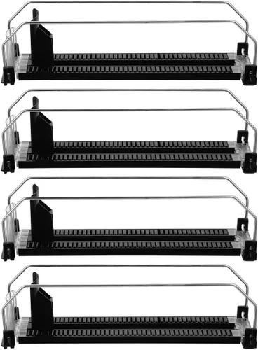 iplusmile Paquete de 4 dispensadores de bebidas para refrigerador, dispensador de soda autoempujable para refrigerador, organizador de botellas de