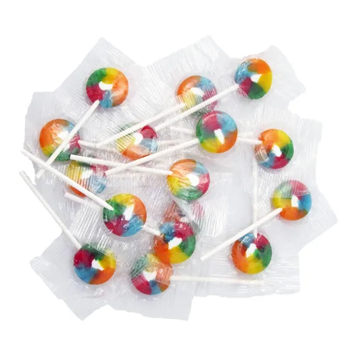 Miniatura 4 de Clown Global Brands Piruletas Rainbow Bolsa de 293 unidades Sin gluten Sabor Tutti Frutti Ideal para fiestas infantiles