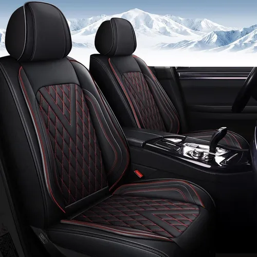 Miniatura 10 de IKABEVEM Fit for Kia Forte Seat Covers 2010-2024 Front Set Faux Leather Seat Cushion Waterproof Anti-Slip Seat Cushion Protector Compatible with