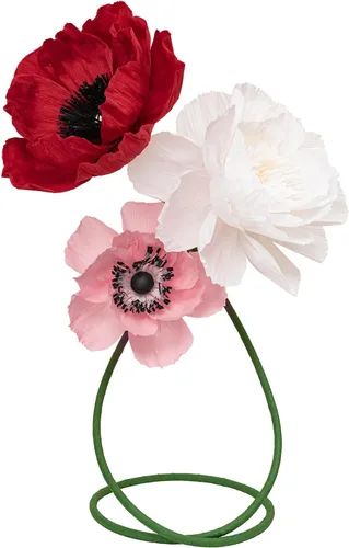Miniatura 6 de 3 piezas de decoración de flores de papel grandes de 16/12 pulgadas para fiestas, decoración de boda, pared de fondo, decoración de habitación