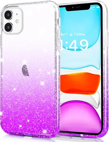 Miniatura 13 de JJGoo - Funda protectora para iPhone 11 (2019), con purpurina brillante, anti-arañazos, a prueba de golpes, flexible, y delgada para mujeres y niñas