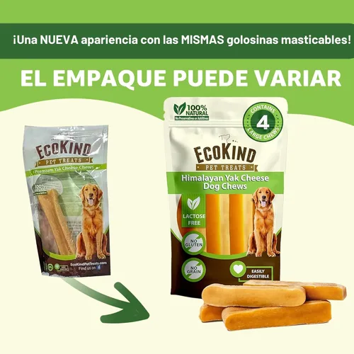 Miniatura 8 de EcoKind Premium Gold Yak Cheese - Masticables para perros del Himalaya, golosinas saludables para perros de todas las razas y tamaños, todo natural