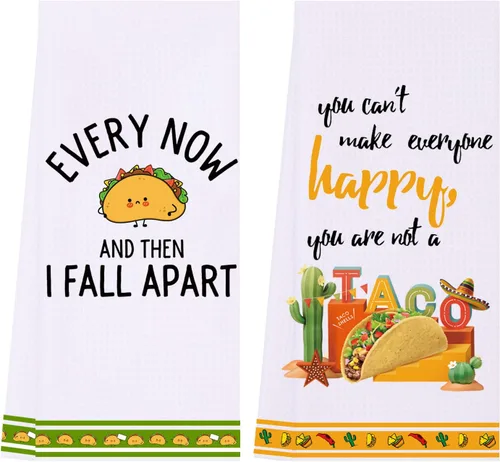 Miniatura 9 de LXOMILL Divertidas toallas de cocina de queso, cestas de queso Punny y bonitos juegos de paños decorativos para platos
