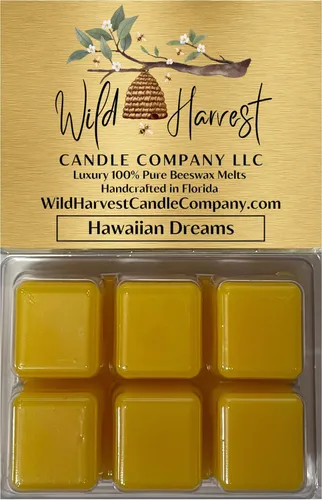 Miniatura 7 de Primera Respiración del Otoño Perfumado, 1 Paquete de Cera de Abejas Pura Derretida para Calentadores, Wild Harvest Candle Company, Tartas Cúbicas