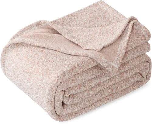 Miniatura 8 de KAWAHOME - Manta de punto para verano, ligera, transpirable, peluda, de jersey para sofá o cama