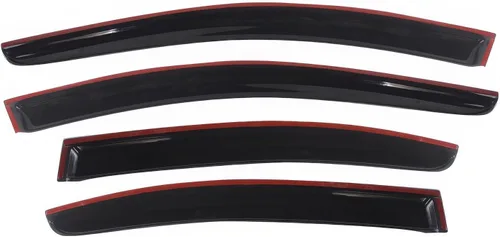 Miniatura 3 de IKON MOTORSPORTS - Visera de ventana compatible con Nissan Maxima 2009-2015, estilo delgado, ahumado acrílico teñido y semitransparente, protector