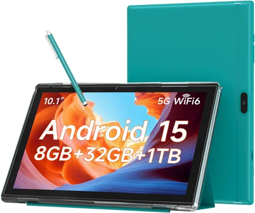Miniatura 8 de WUIUHOU Tablet Android 15 de 10.1 pulgadas, 8 GB de RAM y 32 GB de almacenamiento, pantalla HD IPS, batería 5G WiFi 6,6000 mAh, cámara dual
