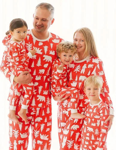 Miniatura 7 de VAENAIT BABY Infant Toddler Kids Adult Couple Family Matching Women Men Christmas Pjs Xmas Holiday Buffalo Plaid Pajama Set