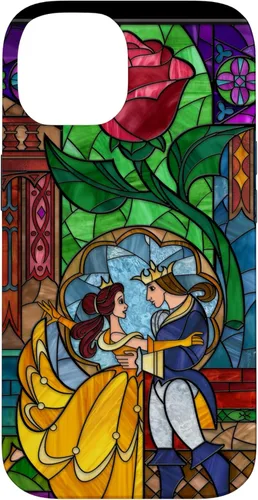 Miniatura 4 de Disney Beauty and the Beast Belle y Príncipe - Funda de vidrio manchado para iPhone 12 Pro Max