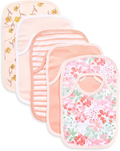 Miniatura 3 de Burt's Bees Baby Conjunto de pijama con cremallera y baberos para niña bebé, 100% algodón orgánico