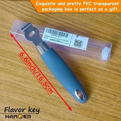 Miniatura 6 de Herramienta Rallador de Cítricos y Limón para KitchenAid - Cuchillo raspador con surcos múltiples y canal, hoja de acero inoxidable y mango curvo