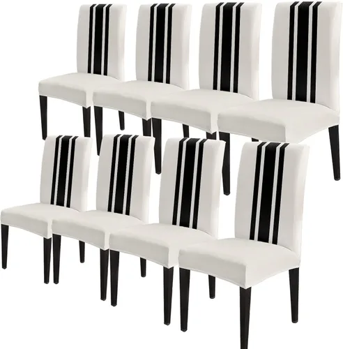 Miniatura 23 de Funda para silla de comedor, diseño de árbol de Navidad, leopardo, rojo, verde, negro, blanco, copos de nieve, protector para silla de invierno