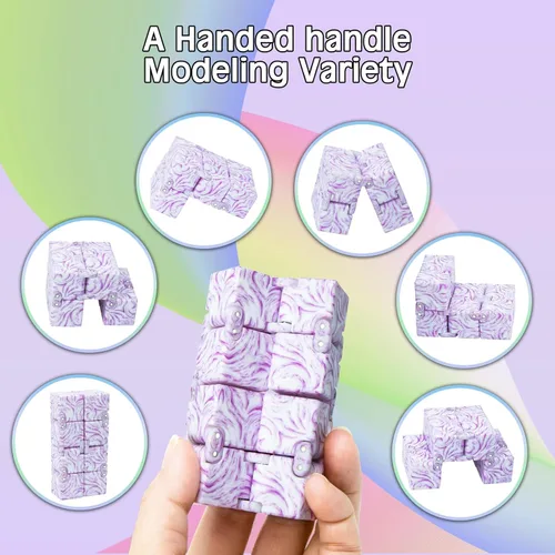 Miniatura 2 de Infinitycube - Infinitycube - Juguete antiestrés único de teñido anudado para niños y adultos, juguete relajante de mano para aliviar el estrés