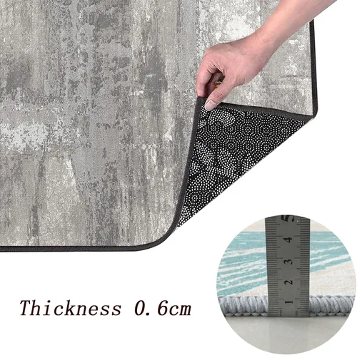 Miniatura 5 de Alfombra moderna para pasillo, color gris, antideslizante, para sala de estar, extra grande, para cocina, entrada, pasillo, pasillo, anchura de 15.7