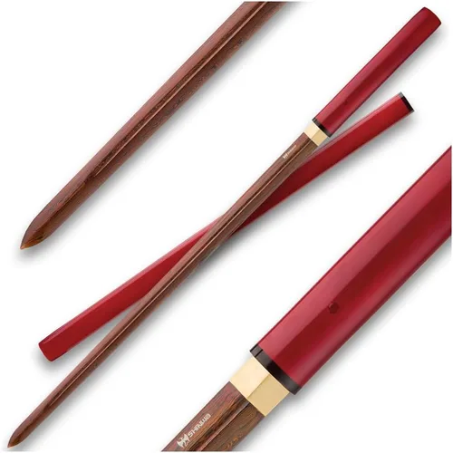Miniatura 6 de Shinwa Shirasaya Sword – Color Options Hand-Forged 29" Black Damascus Steel Blade Traditional Japanese Shirasaya with Lacquered Hardwood Saya