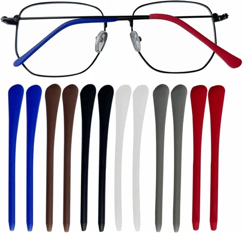 KECHIO Puntas de silicona antideslizantes para los extremos de las gafas, almohadillas para los oídos, puntas de tubo, retenedores de gafas, puntas
