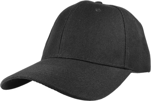 Miniatura 50 de Gorras de béisbol con correa trasera ajustable, lisas, negras, 12