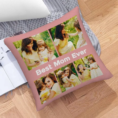 Miniatura 5 de Best Mom Ever Personalized Pillowcase – Custom Photo Collage Throw Pillow Cover, Gift for Family, Couple, Christmas, Mother's Day & Birthday 5
