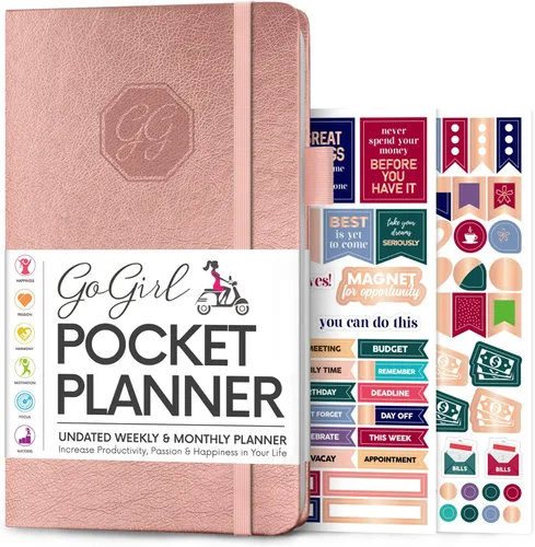 Miniatura 15 de GoGirl Agenda y organizador para mujer – Agenda semanal de bolsillo, diario de objetivos y agenda para gestión del tiempo y productividad. Sin fecha