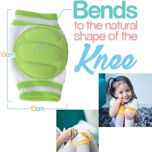 Miniatura 3 de 3 pares de rodilleras para gatear Protector de seguridad ajustable, transpirable, impermeable, almohadillas elásticas antideslizantes para bebés