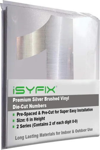 Miniatura 27 de iSYFIX Calcomanías de Números de Vinilo Verde Manzana – 1.5 Pulgadas Autoadhesivas (2 Juegos) – Calcomanía Premium Troquelada y Pre-espaciada