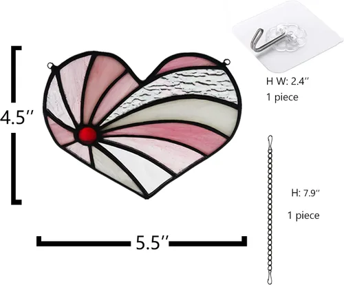 Miniatura 4 de Atrapasoles con forma de corazón para colgar ventanas, regalo de cumpleaños en forma de corazón para abuela, tía, hermana, padres, para mujeres