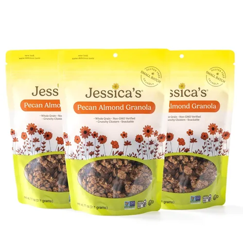 Miniatura 10 de Jessica's Natural Foods - Granola de cereza de almendras sin gluten hecha con cerezas secas de Michigan y almendras tostadas, sin OMG, sin sabores