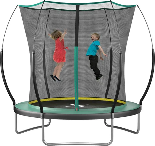 1400LBS 6FT 8FT 10FT 12FT 14FT Springless Trampolines for Kids and Adults, ASTM Approved Outdoor Trampoline with Enclosure Net, Backyard Trampoline