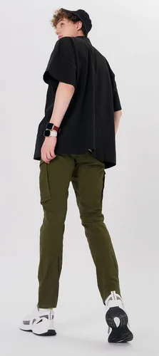 Miniatura 9 de Plaid&Plain Pantalones cargo ajustados con rodillas articuladas para hombre