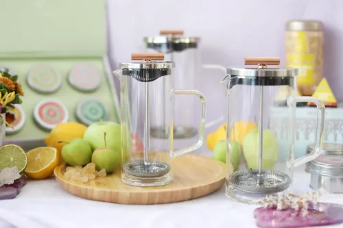 Miniatura 4 de Teabloom Prensa de té con mango de cobre y filtro de acero inoxidable, elección del conocedor del té, máquina de té Pekoe, 20 onzas