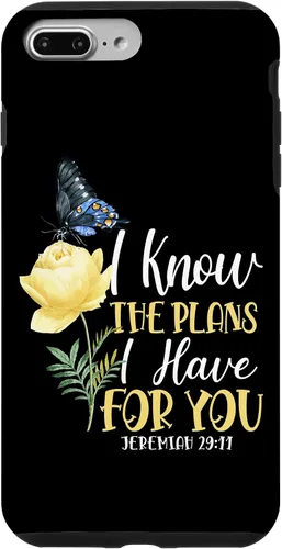 Miniatura 12 de Christian Bible Verse Butterfly Rose Flower Jeremiah 29:11 Case for iPhone 17