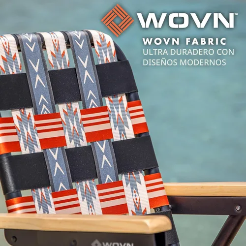 Miniatura 4 de GoSports WOVN - Silla de playa tipo mochila – 9 estilos disponibles – Silla de camping plegable de primera calidad Mesa