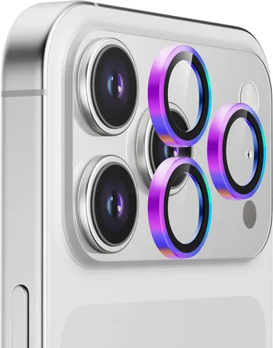 Miniatura 34 de UARMOR - Protector de lente de cámara compatible con iPhone 17, 16 y 16 Plus: vidrio templado 9H y cubierta de aluminio, transparente HD, kit