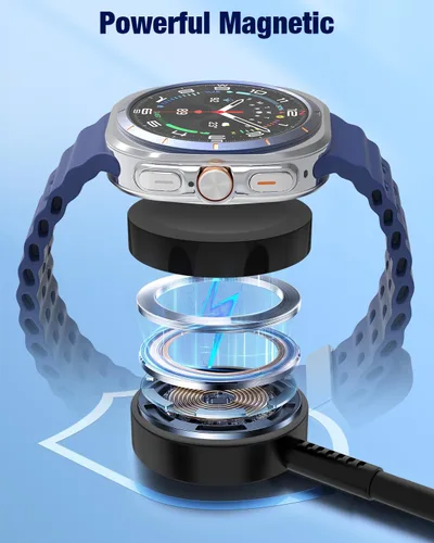 Miniatura 3 de Cargador de reloj Samsung de 25 W, carga rápida, 2 en 1 Samsung Galaxy Watch y cable de cargador de teléfono de 3 pies para Galaxy Watch 8/8