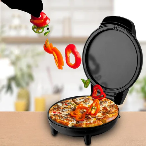 Miniatura 2 de Courant Plancha/Mini Horno Plancha Compacta de 7 Pulgadas Plancha Personal/Horno para Pizza Negro