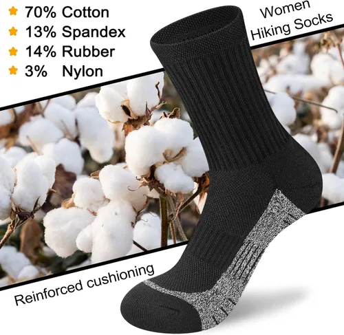 Miniatura 4 de Calcetines deportivos de compresión acolchados para mujer, 5 pares