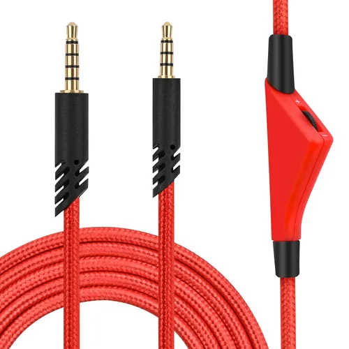 Miniatura 6 de Sqrmekoko Cable de audio de repuesto de 6.6 ft con función de control de volumen compatible con auriculares para juegos Astro A10 A30 A40 A40TR A50
