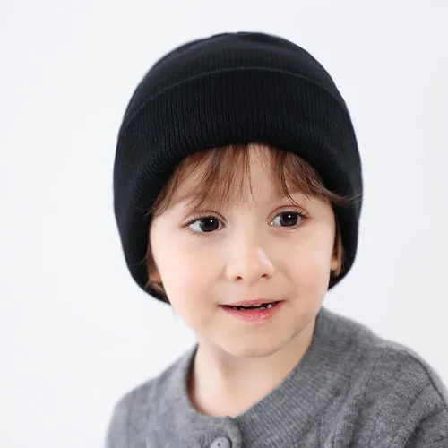 Miniatura 32 de UTTPLL Gorros de punto cálidos para bebé, gorro grueso y suave para niño y niña, gorro acanalado con puños para niños y niñas