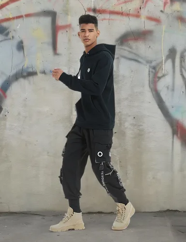 Miniatura 8 de Hello MrLin Pantalones deportivos para hombre, estilo punk, cargo, holgados, para hip hop, pantalones de harén, pantalones tácticos para atletismo