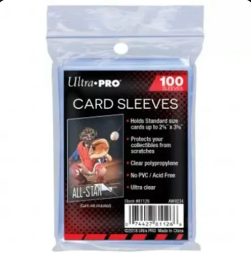 Paquete de 10 (diez) unidades de 100 fundas suaves/tipo Penny para tarjetas de béisbol y tarjetas de otros deportes (la presentación puede variar)