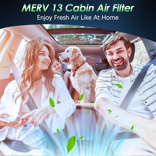 Miniatura 7 de Filtro de aire de cabina certificado MERV 13 Femota con carbón activado, CF10135 (CP135) Reemplazo para Honda Civic (2001-2005), CRV (2002-2006)