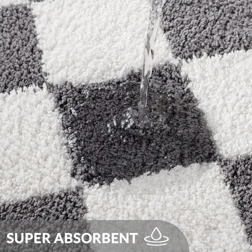 Miniatura 3 de Exclusivo Mezcla Tapetes de baño de 17 x 24 pulgadas, extra suaves, antideslizantes, absorbentes, de microfibra, lavables a máquina, de secado