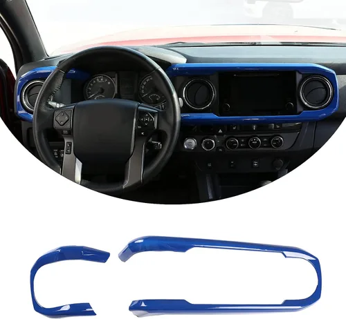 Miniatura 14 de Adhesivos para tablero, consola central para automóvil, de plástico ABS, para apariencia de interior, para Toyota Tacoma 2016 2017 2018 2019 2020